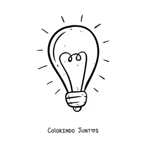 Desenho para colorir de uma lampada
