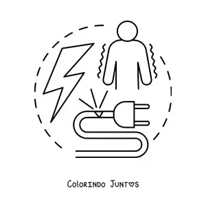 Desenho para colorir dos elementos da corrente eletrica alternada