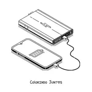 Desenho para colorir de um carregador portatil
