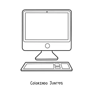 Desenho para colorir de um computador moderno