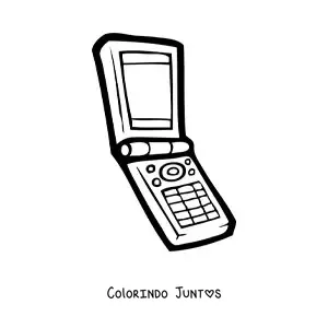 Desenho para colorir de um celular antigo