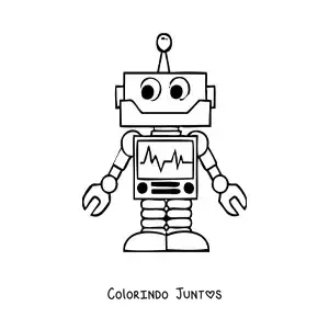 Desenho para colorir de um robo para criancas