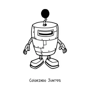 Desenho para colorir de um robo malvado