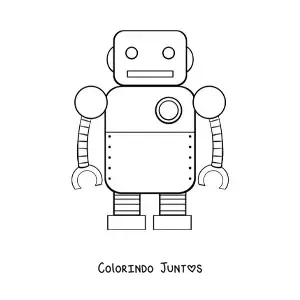 Desenho para colorir de um robo infantil grande