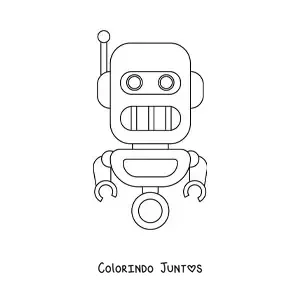 Desenho para colorir de um mini robo