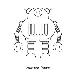 Desenho para colorir de um robo gigante