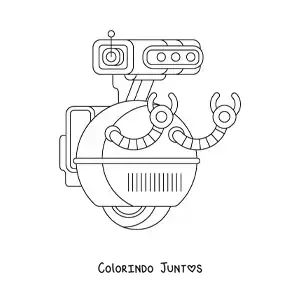 Desenho para colorir de um robo do futuro