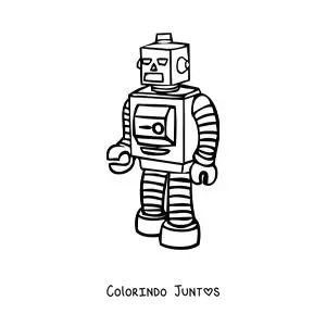 Desenho para colorir de um robo dos anos 80