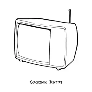 Desenho para colorir de uma televisao