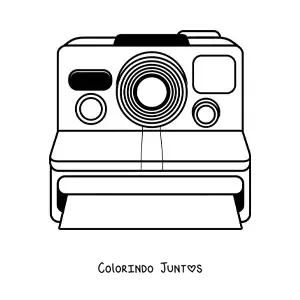 Desenho para colorir de uma camera Polaroid antiga