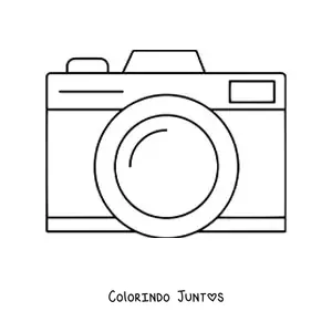 Desenho para colorir de uma camera de fotos