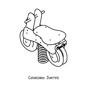 Desenho para colorir de uma gangorra do parque