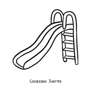 Desenho para colorir de um escorregador