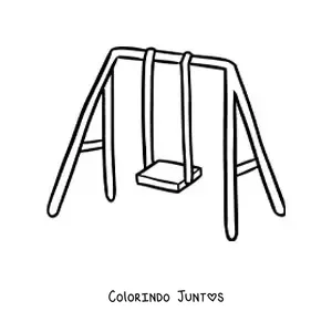 Desenho para colorir de um balanço