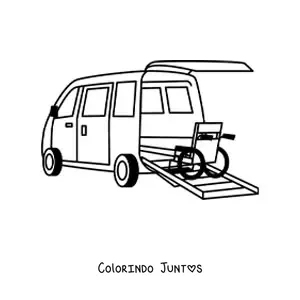 Desenho para colorir da ambulância do hospital