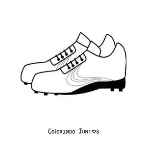 Desenho para colorir de um par de chuteiras de futebol