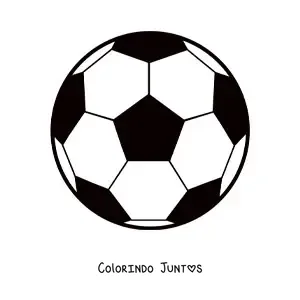 Desenho para colorir de uma bola de futebol