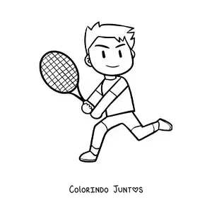 Desenho para colorir de um tenista