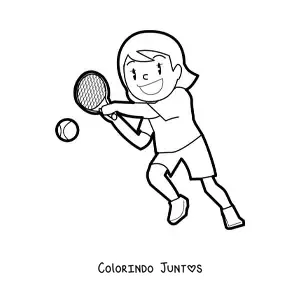 Desenho para colorir de uma tenista