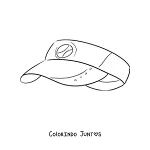 Desenho para colorir de uma viseira de tenista
