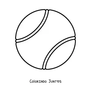 Desenho para colorir de uma bola de tênis