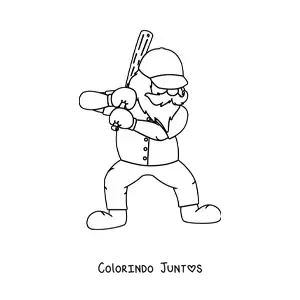 Desenho para colorir de um Papai Noel beisebolista