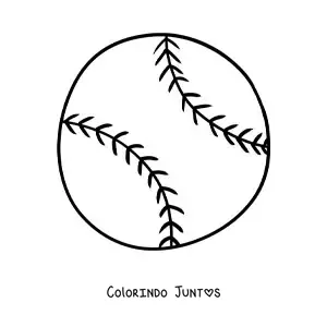 Desenho para colorir de uma bola de beisebol