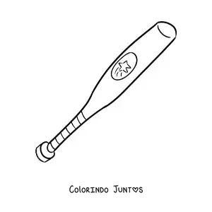 Desenho para colorir de um taco de beisebol