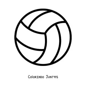 Desenho para colorir de uma bola de vôlei