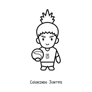 Desenho para colorir de um jogador de vôlei