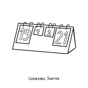 Desenho para colorir de um placar de vôlei