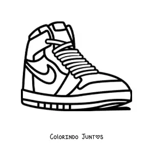 Desenho para colorir de um par de tênis modelo Air Jordan da Nike