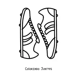 Desenho para colorir de um par de chuteiras de futebol