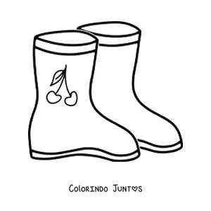 Desenho para colorir de um par de botas de chuva