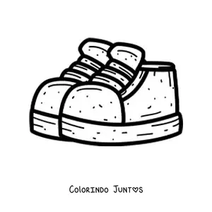 Desenho para colorir de um par de tênis infantis