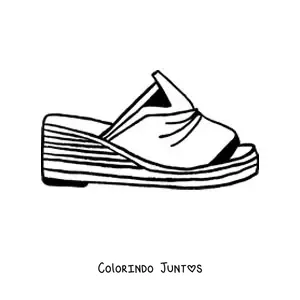Desenho para colorir de uma sandália de verão