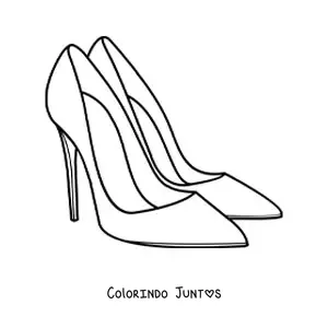 Desenho para colorir de um par de saltos elegantes