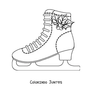 Desenho para colorir de um patim de gelo