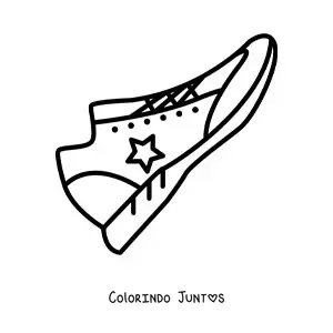 Desenho para colorir de um tênis simples