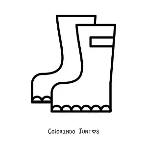Desenho para colorir de um par de botas simples