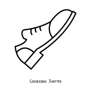 Desenho para colorir de um sapato simples