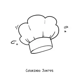 Desenho para colorir de um chapéu de chef