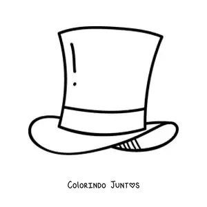 Desenho para colorir de uma cartola