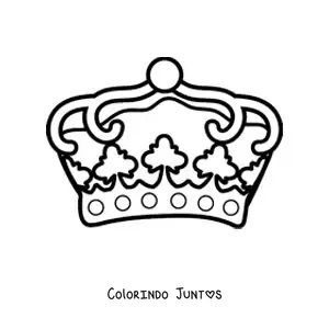 Desenho para colorir de uma coroa de rei