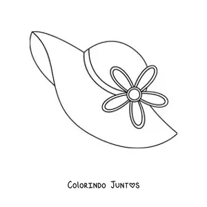 Desenho para colorir de um chapéu de verão