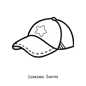 Desenho para colorir de um boné