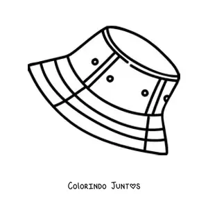 Desenho para colorir de um chapéu de pescador