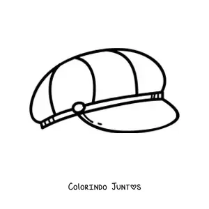 Desenho para colorir de uma boina vintage