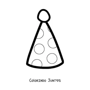 Desenho para colorir de um gorro de festa