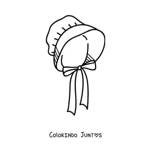 Desenho para colorir de uma touca antiga